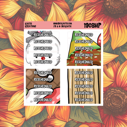Warm Wishes Rescheduled Header Planner Stickers
