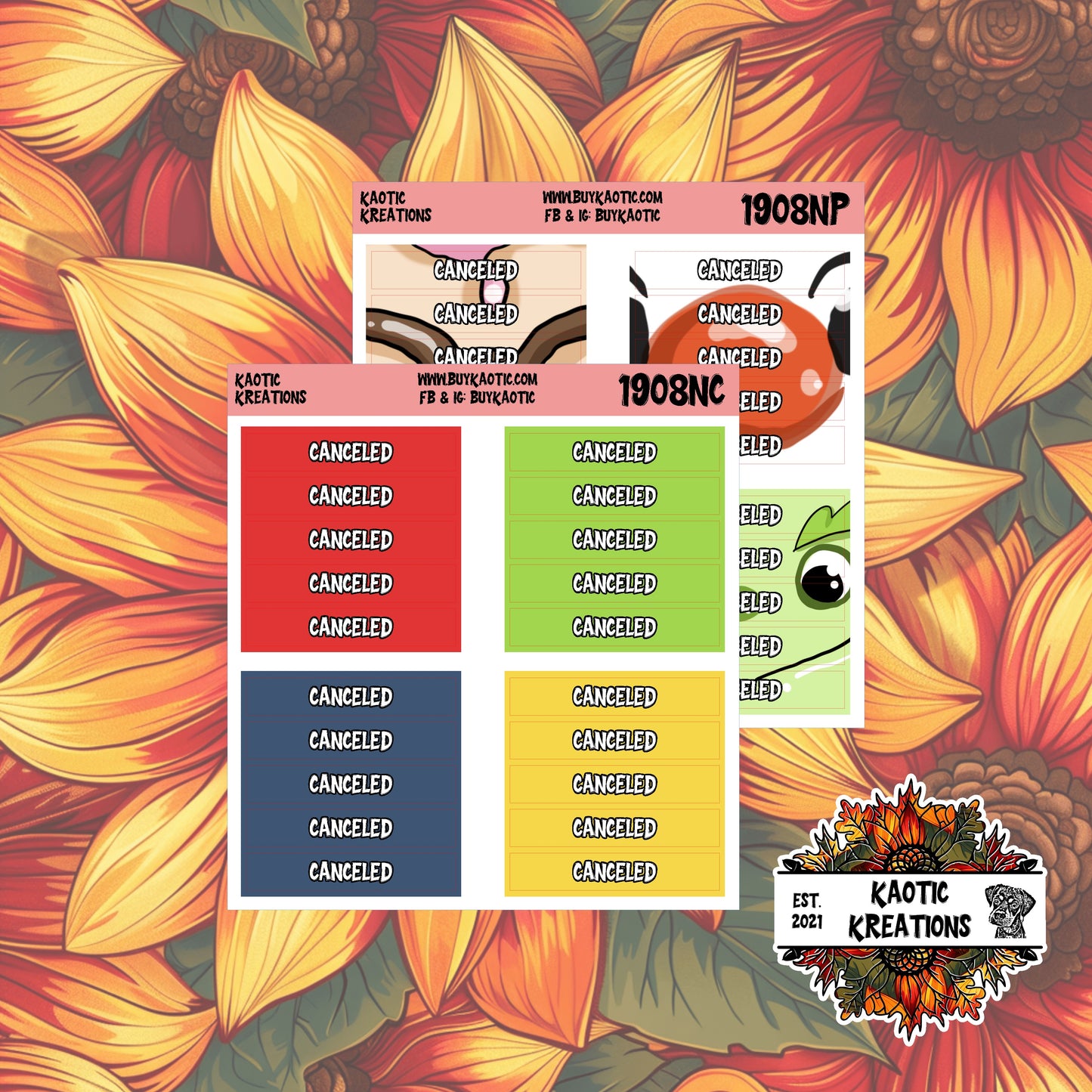 Warm Wishes Canceled Header Planner Stickers