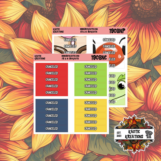 Warm Wishes Canceled Header Planner Stickers