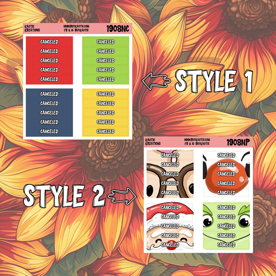 Warm Wishes Canceled Header Planner Stickers