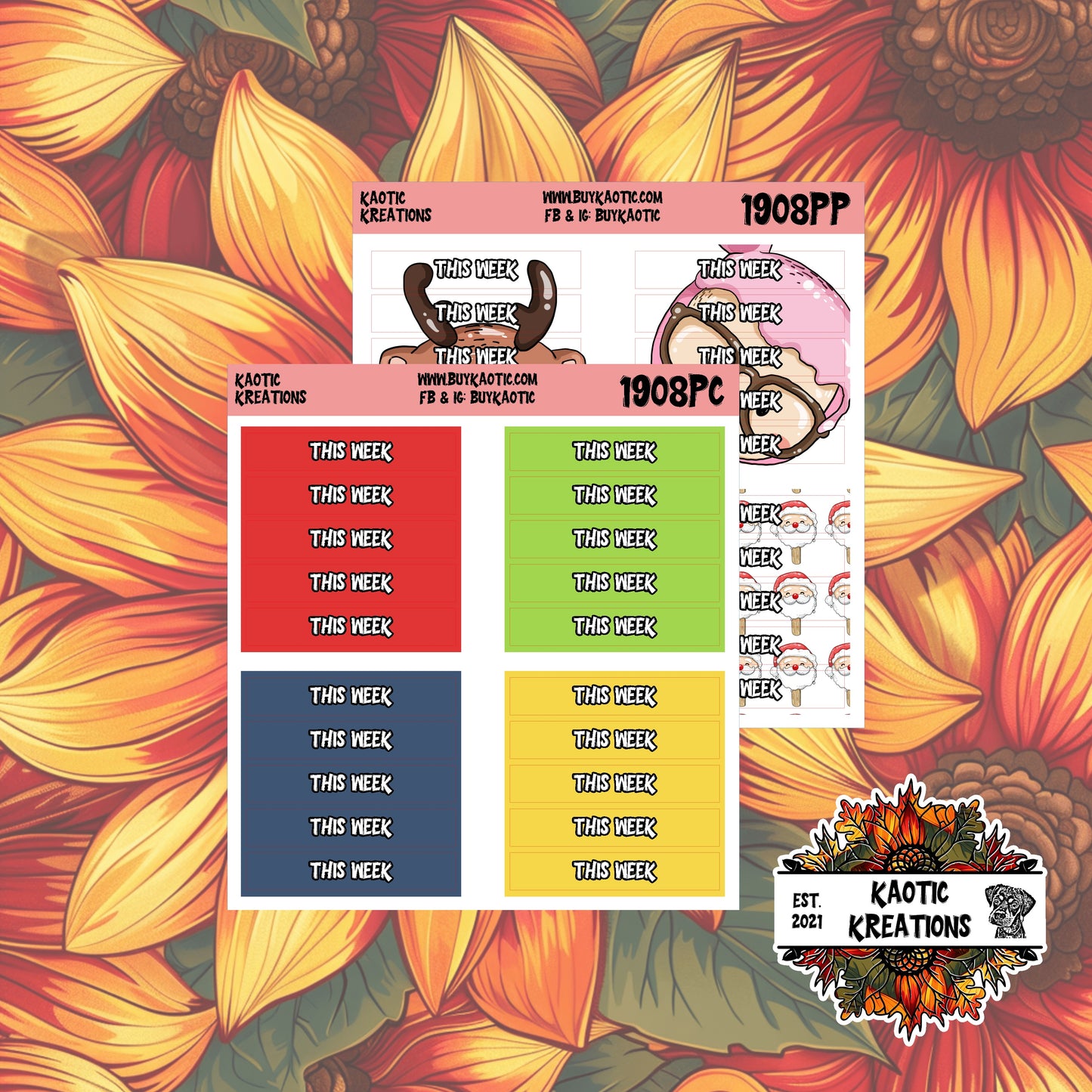 Warm Wishes This Week Header Planner Stickers