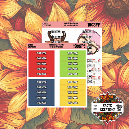 Warm Wishes This Week Header Planner Stickers