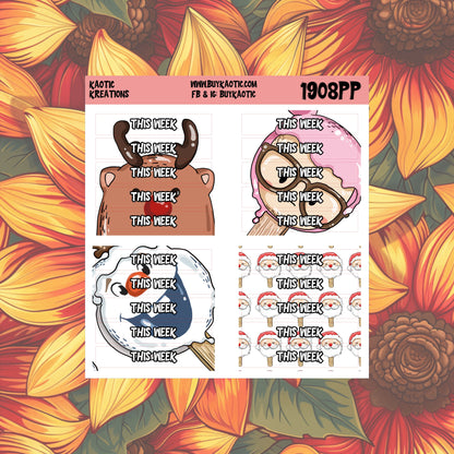 Warm Wishes This Week Header Planner Stickers