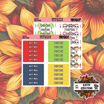 Warm Wishes Next Week Header Planner Stickers