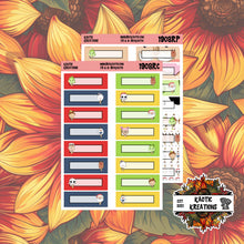Load image into Gallery viewer, Warm Wishes Character Quarter Box Planner Stickers