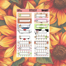 Load image into Gallery viewer, Warm Wishes Character Quarter Box Planner Stickers