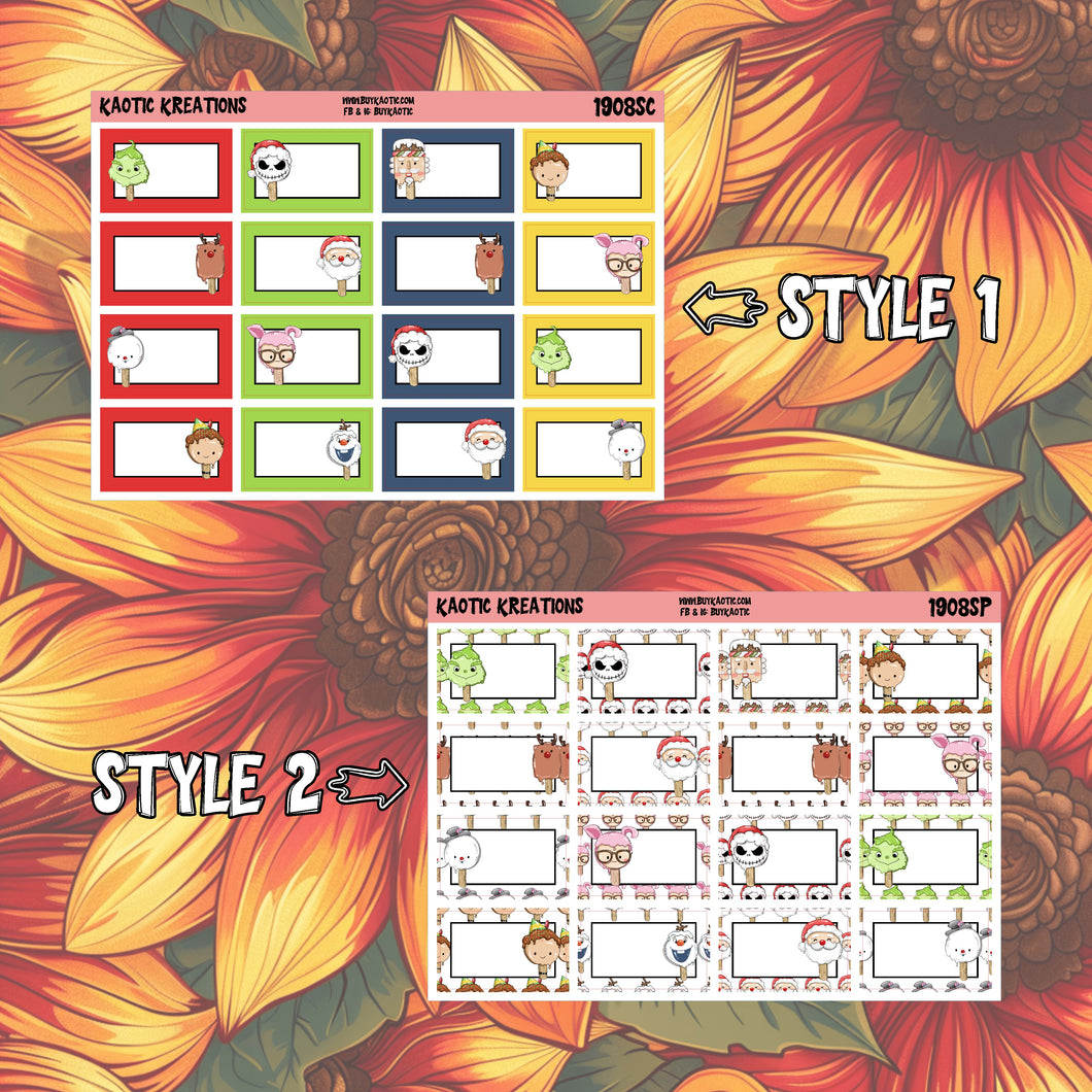 Warm Wishes Character Half Box Planner Stickers