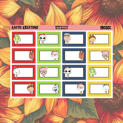 Warm Wishes Character Half Box Planner Stickers