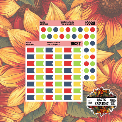 Warm Wishes Dots/Flags Planner Stickers