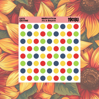 Warm Wishes Dots/Flags Planner Stickers