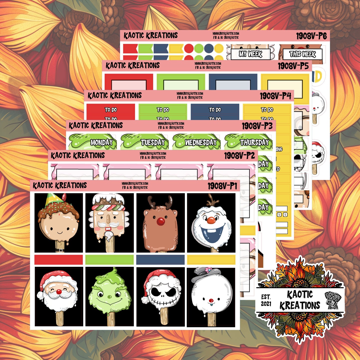 Warm Wishes Vertical Weekly Sticker Kit