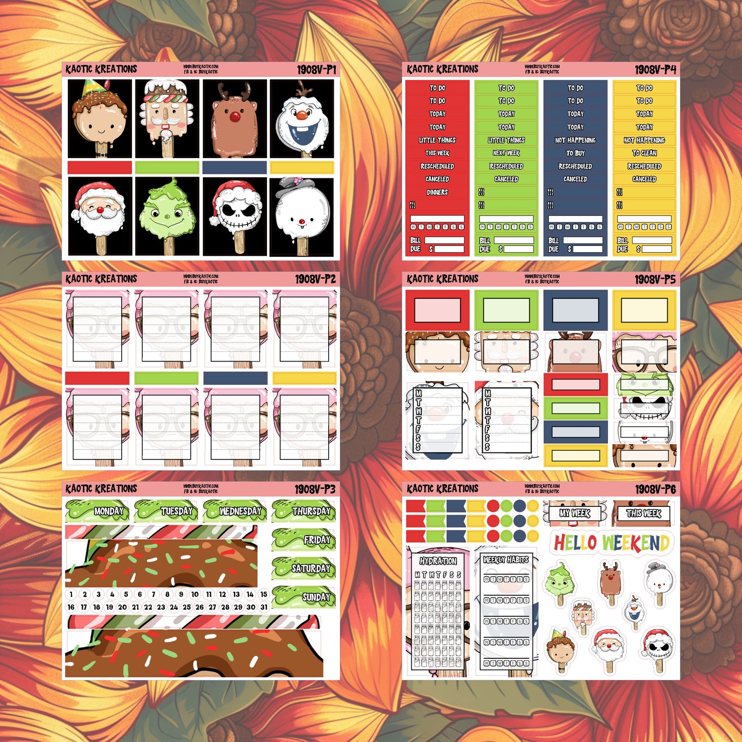 Warm Wishes Vertical Weekly Sticker Kit
