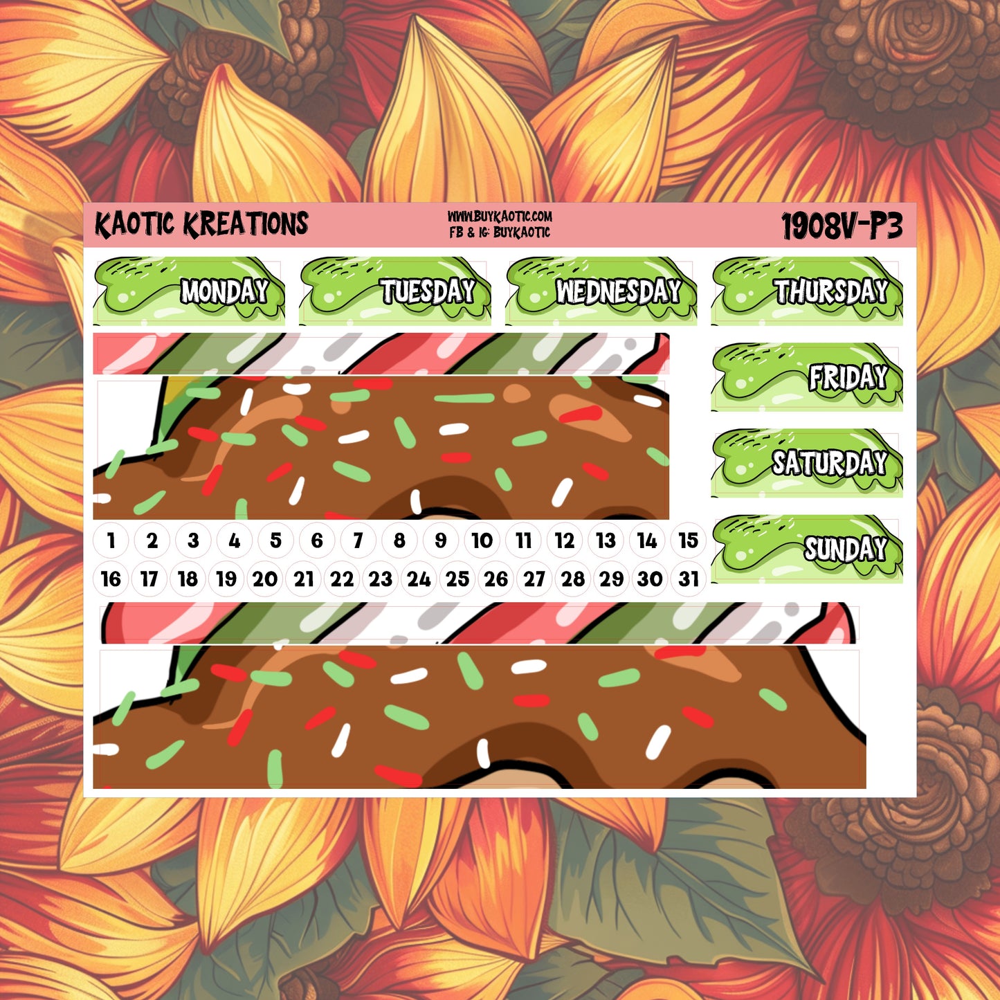 Warm Wishes Vertical Weekly Sticker Kit