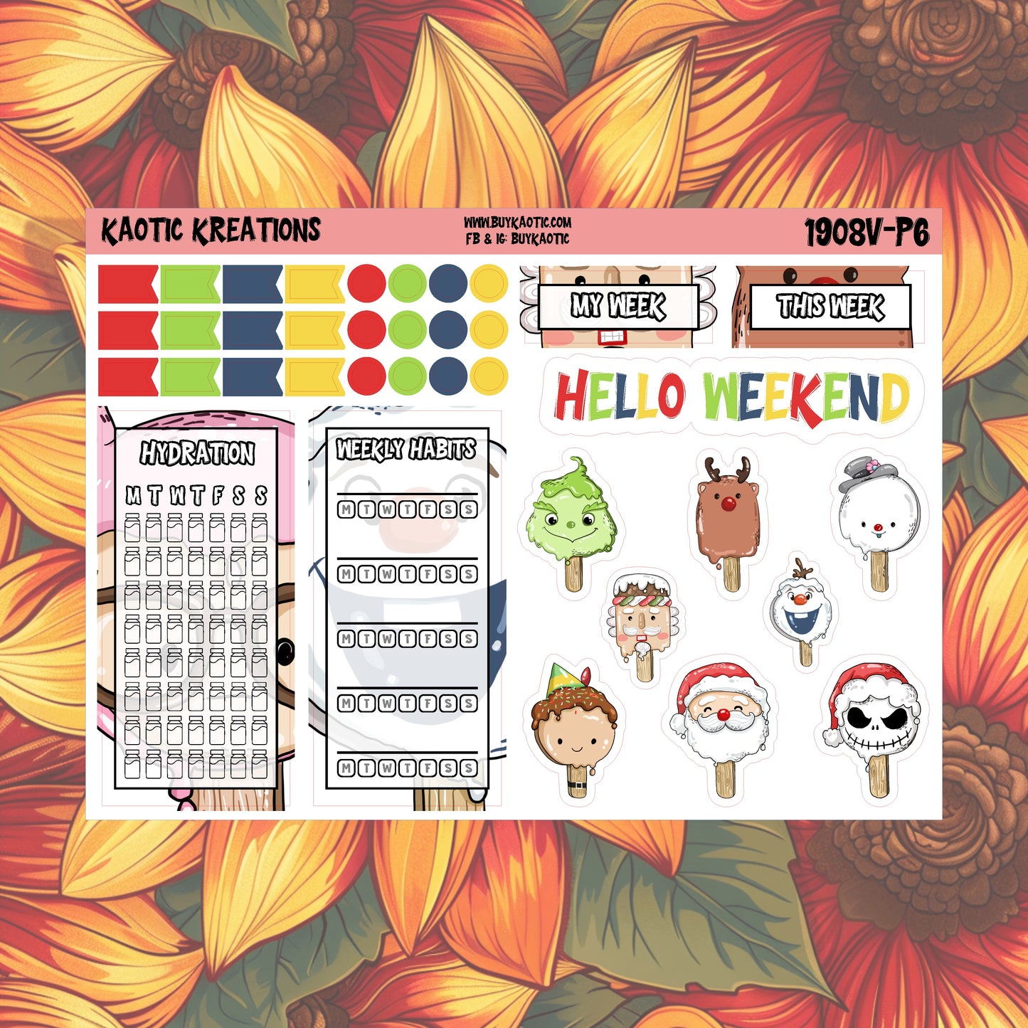 Warm Wishes Vertical Weekly Sticker Kit