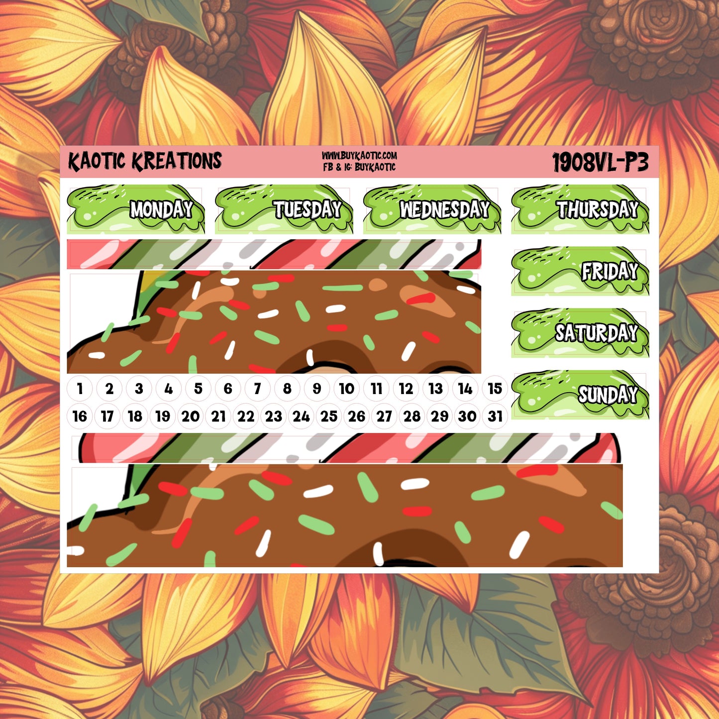 Warm Wishes Vertical Lite Weekly Sticker Kit