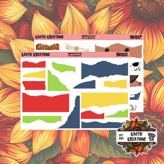 Warm Wishes Ripped Edges Planner Stickers
