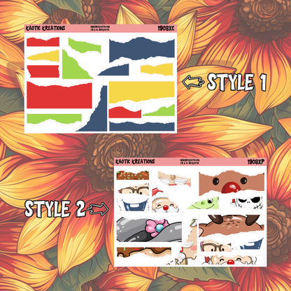 Warm Wishes Ripped Edges Planner Stickers