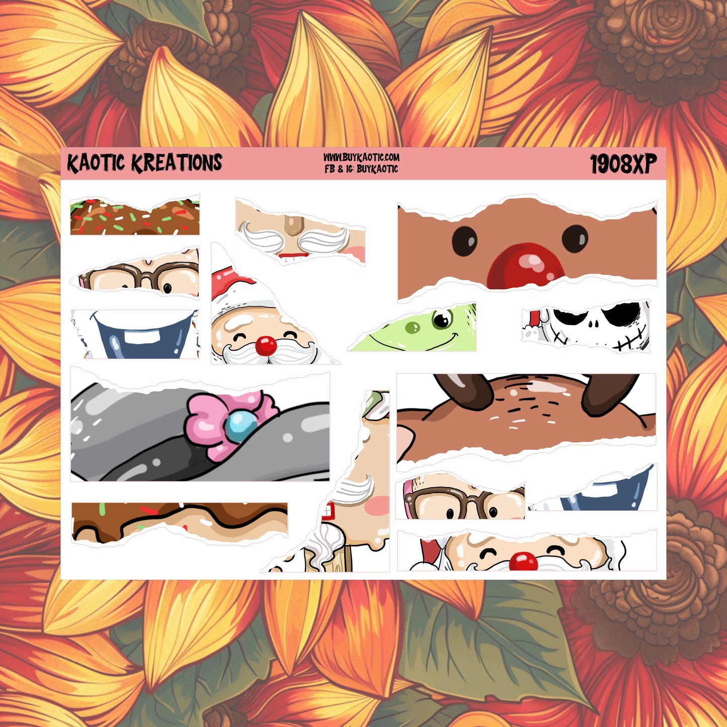 Warm Wishes Ripped Edges Planner Stickers