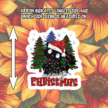 Load image into Gallery viewer, Meowy Christmas Black Cat Christmas Sticker