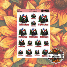 Load image into Gallery viewer, Meowy Christmas Black Cat Christmas Stickers