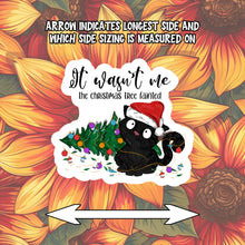Load image into Gallery viewer, It Wasn't Me ... Black Cat Christmas Sticker