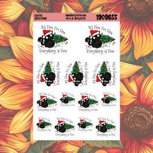 Load image into Gallery viewer, It&#39;s Fine I&#39;m Fine Everything is Fine Black Cat Christmas Stickers