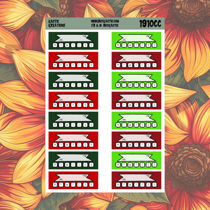 Tree Cakes Quarter Box Tracker Planner Stickers