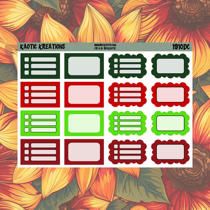 Tree Cakes Half Box Planner Stickers