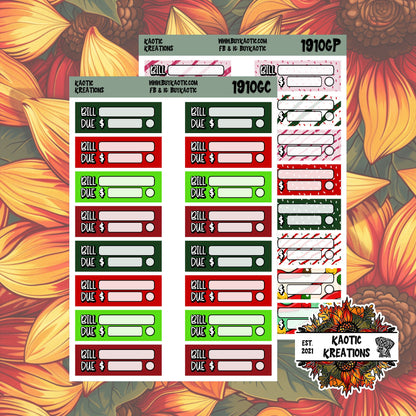 Tree Cakes Bill Due Planner Stickers