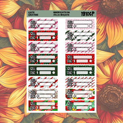 Tree Cakes Bill Due Planner Stickers
