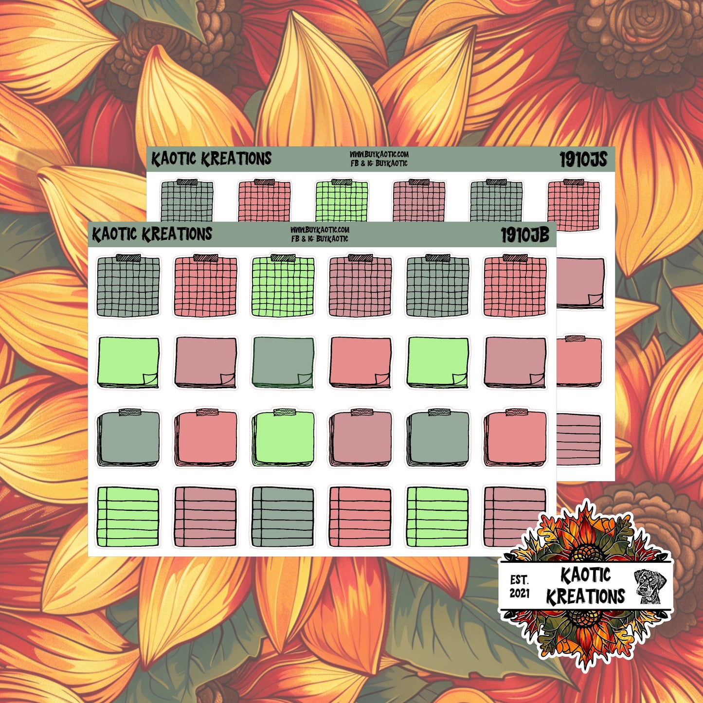 Tree Cakes Post-it Planner Stickers