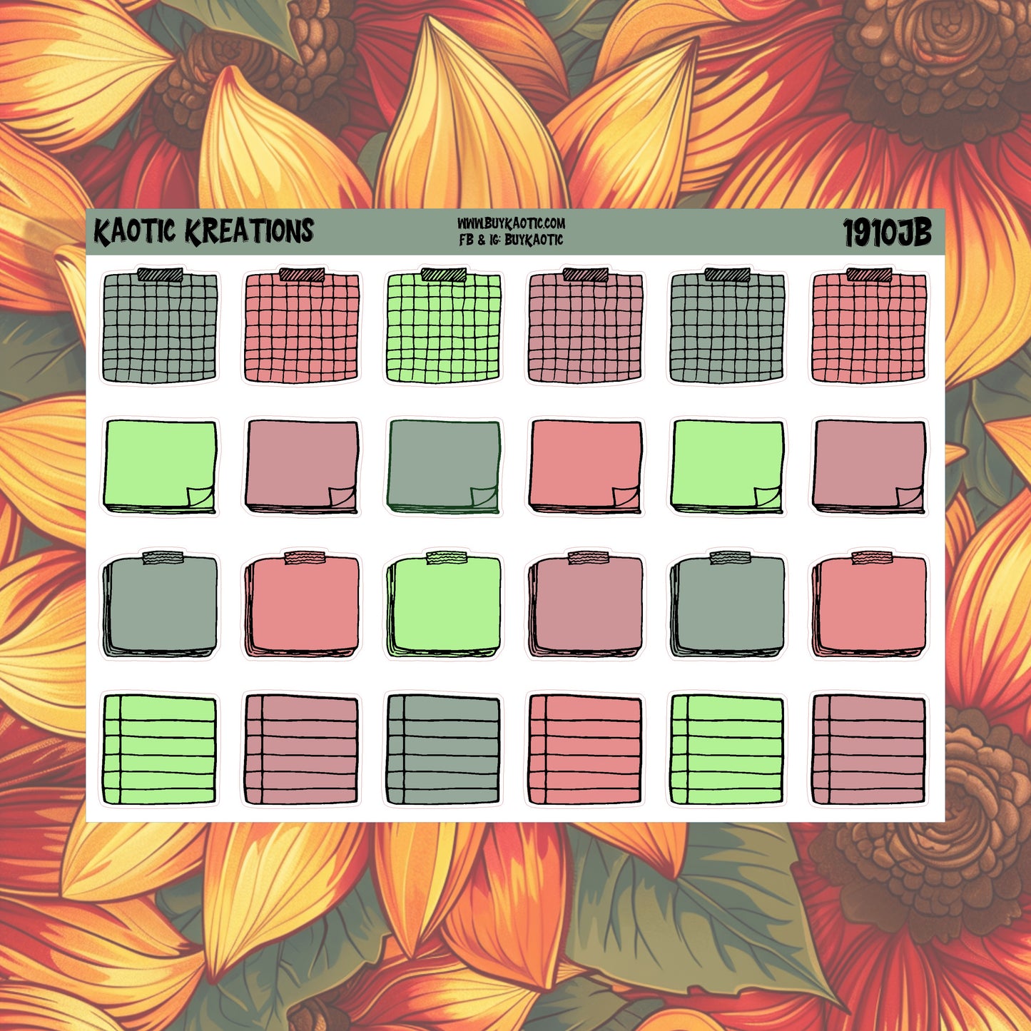 Tree Cakes Post-it Planner Stickers