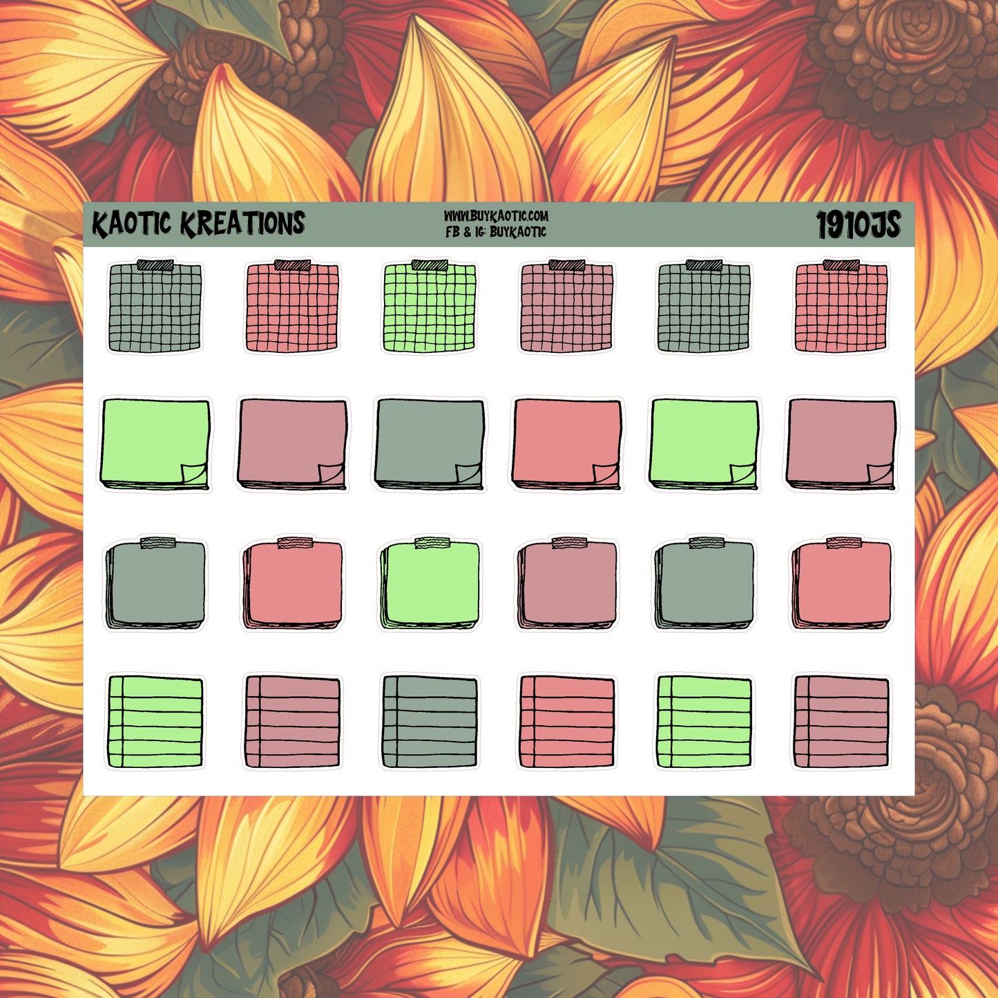 Tree Cakes Post-it Planner Stickers