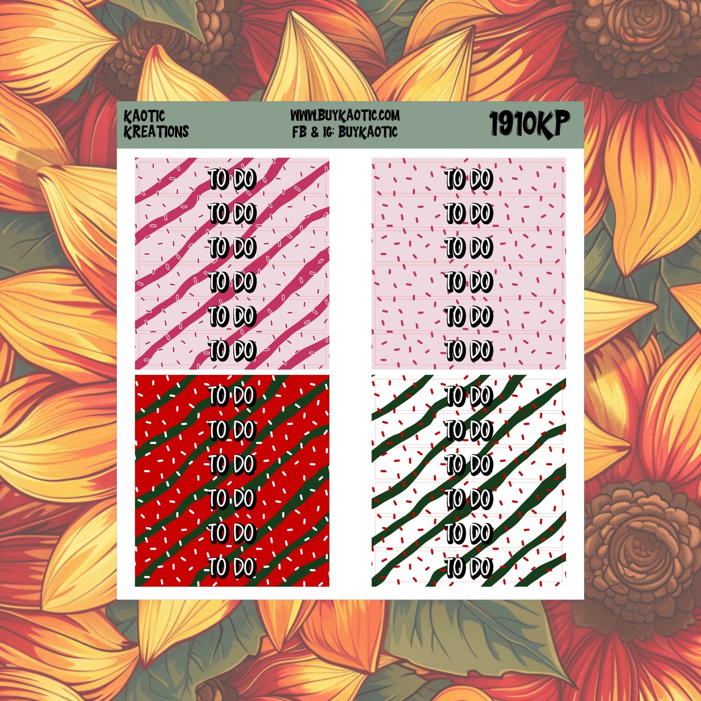 Tree Cakes To Do Header Planner Stickers