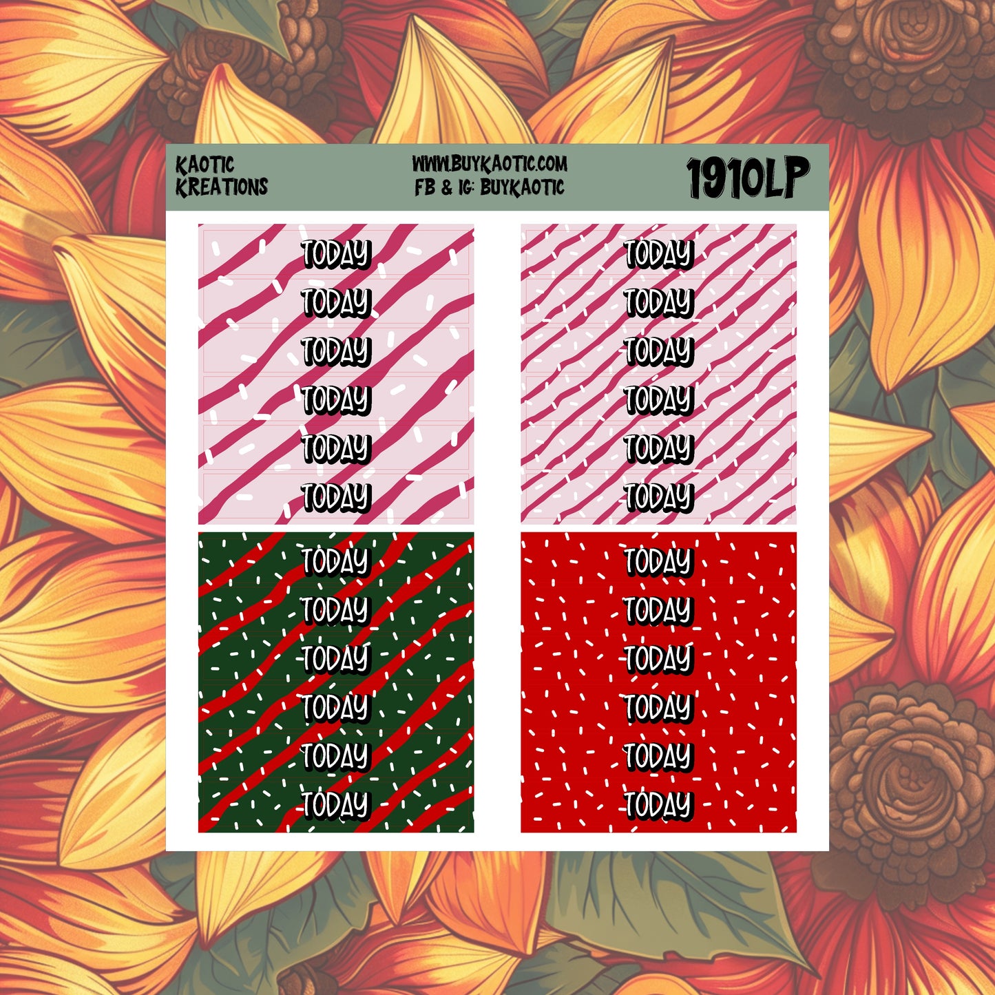 Tree Cakes Today Header Planner Stickers