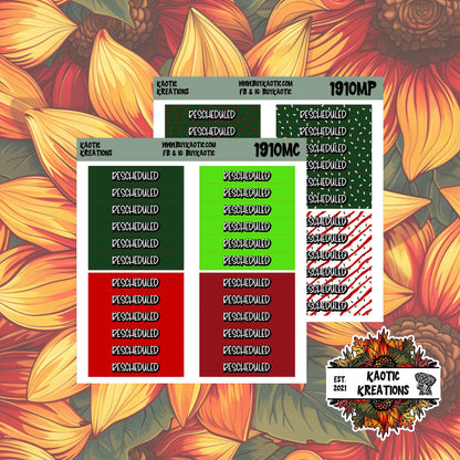 Tree Cakes Rescheduled Header Planner Stickers