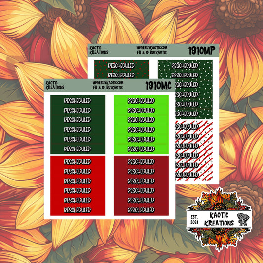 Tree Cakes Rescheduled Header Planner Stickers