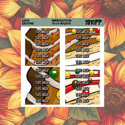 Tree Cakes This Week Header Planner Stickers