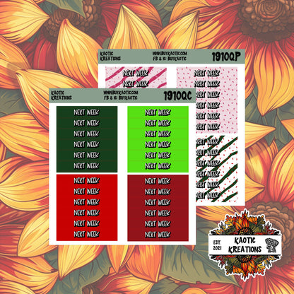 Tree Cakes Next Week Header Planner Stickers