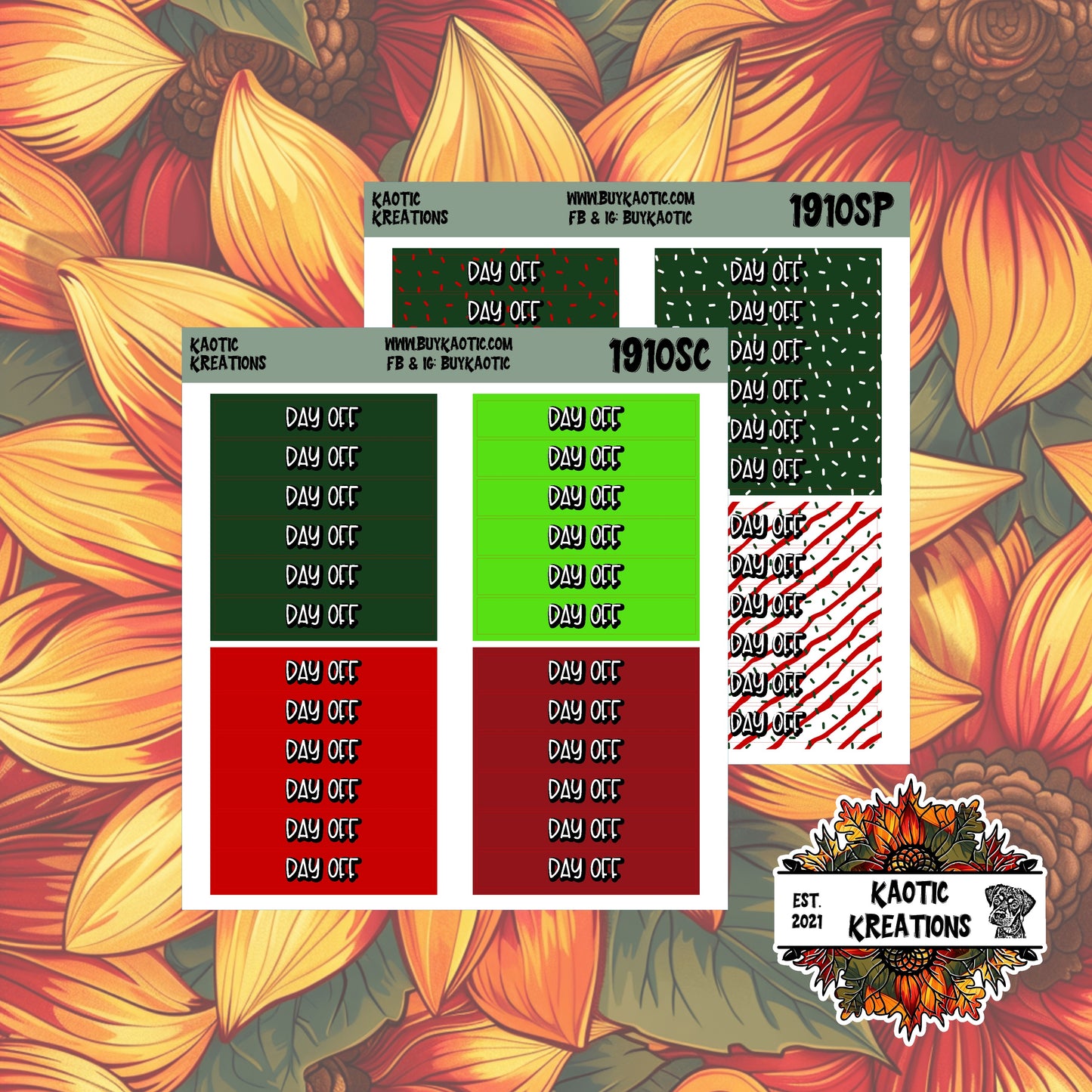Tree Cakes Day Off Header Planner Stickers