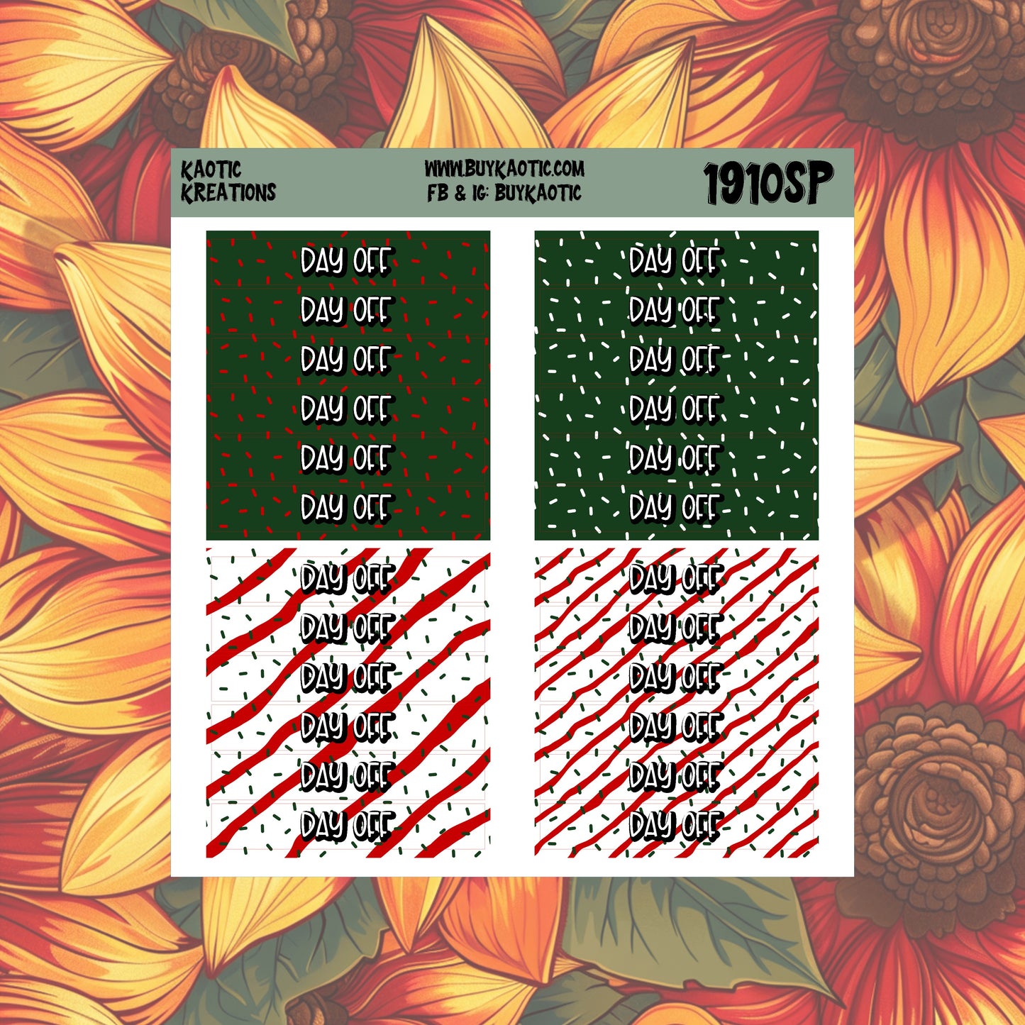 Tree Cakes Day Off Header Planner Stickers