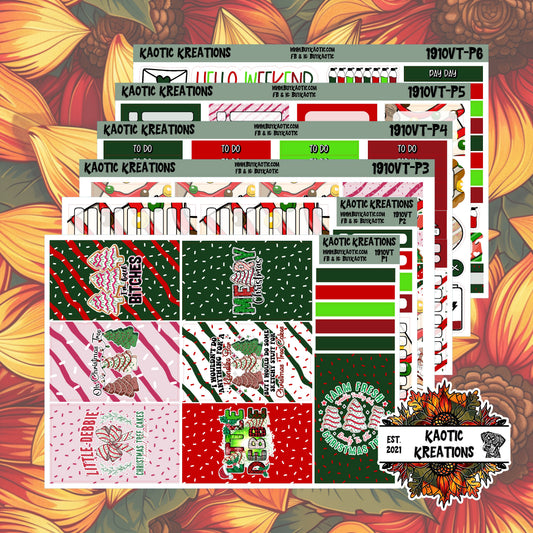 Tree Cakes Vertical Tall Weekly Sticker Kit