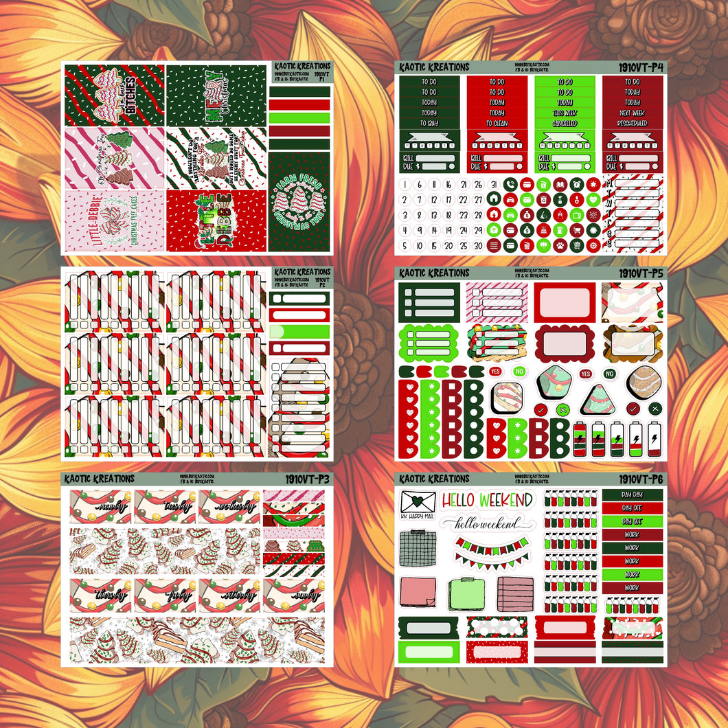 Tree Cakes Vertical Tall Weekly Sticker Kit