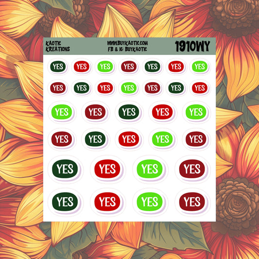 Tree Cakes Yes/No Planner Stickers