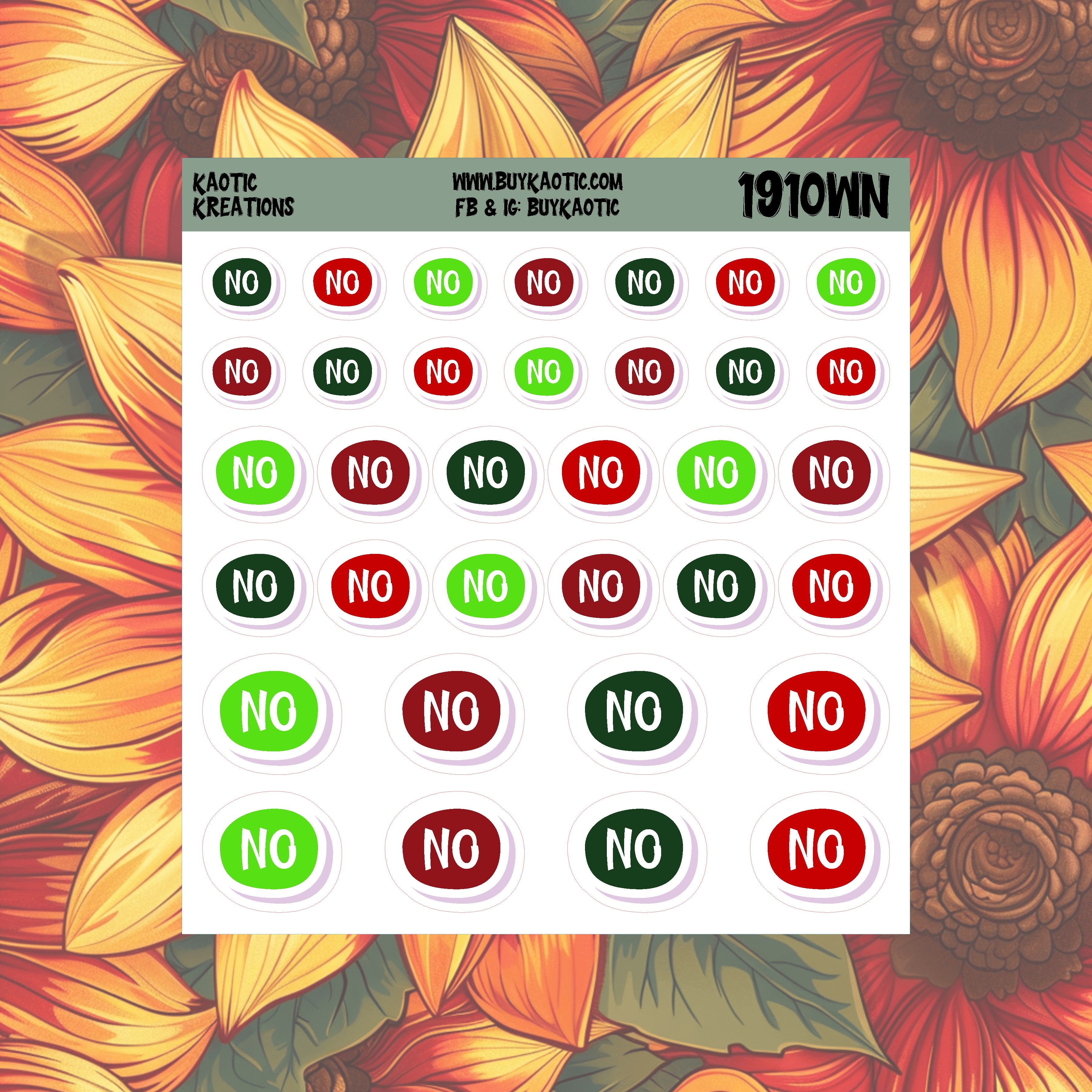 Tree Cakes Yes/No Planner Stickers