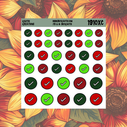 Tree Cakes Checkmark/X Planner Stickers