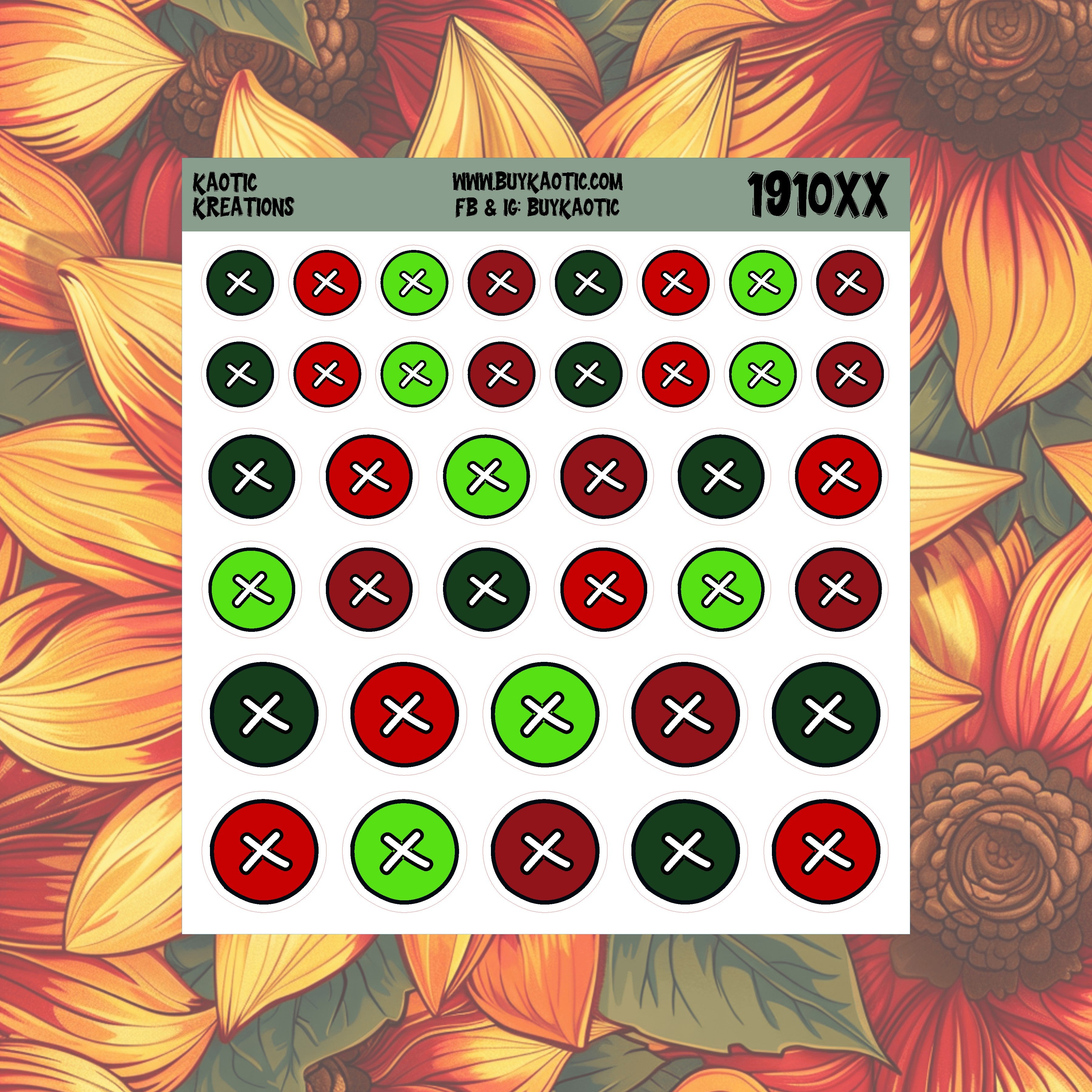 Tree Cakes Checkmark/X Planner Stickers