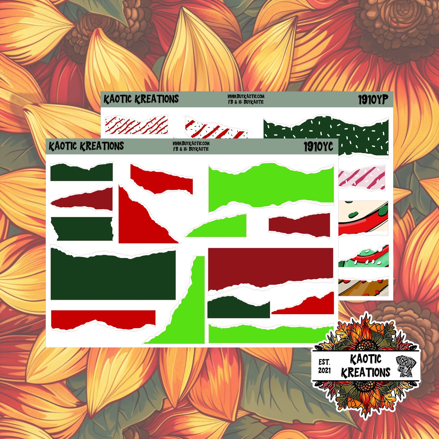 Tree Cakes Ripped Edges Planner Stickers
