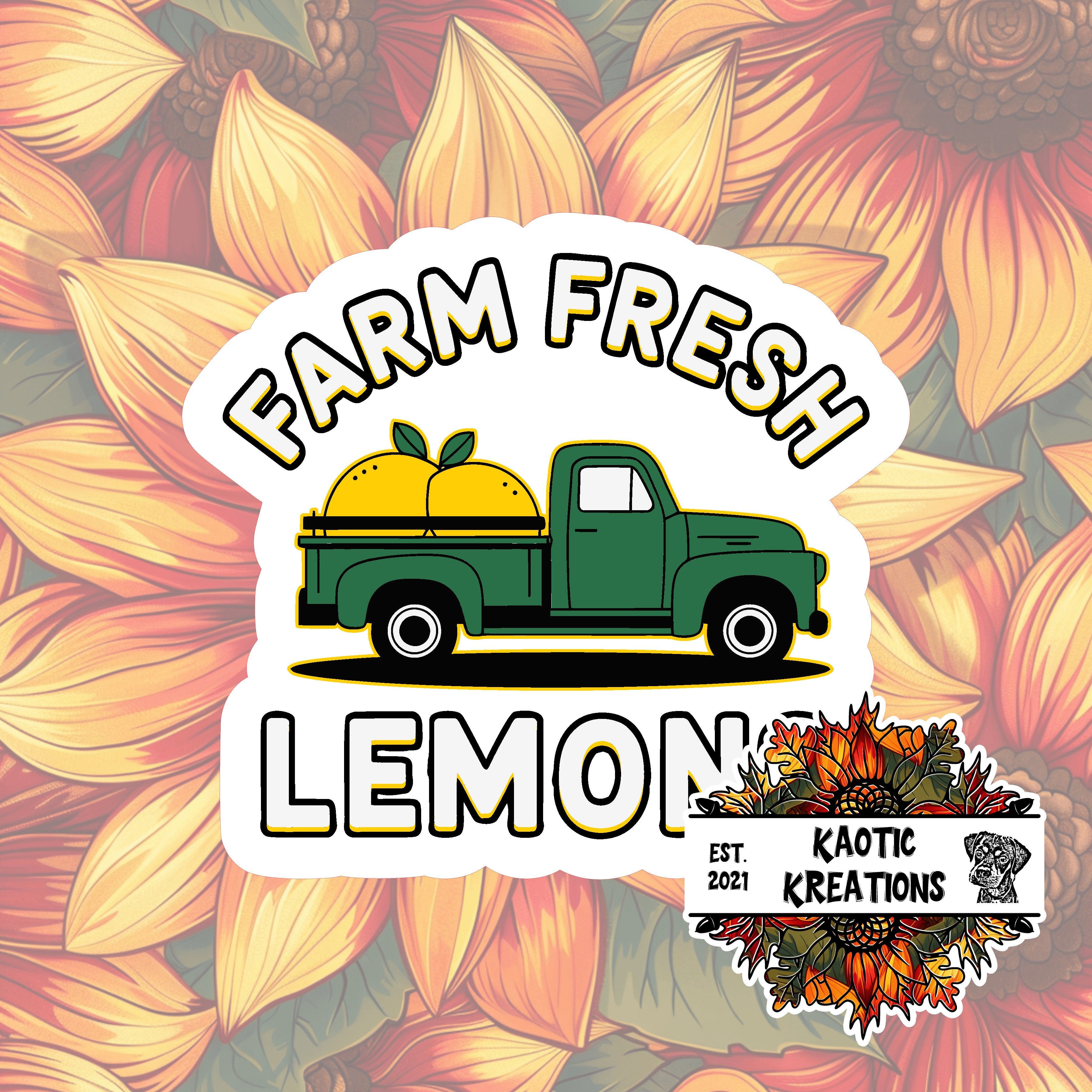 Farm Fresh Lemons Sticker