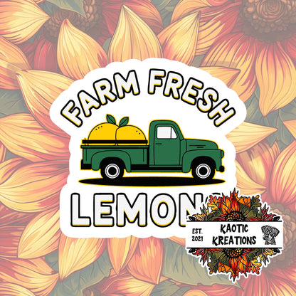 Farm Fresh Lemons Sticker